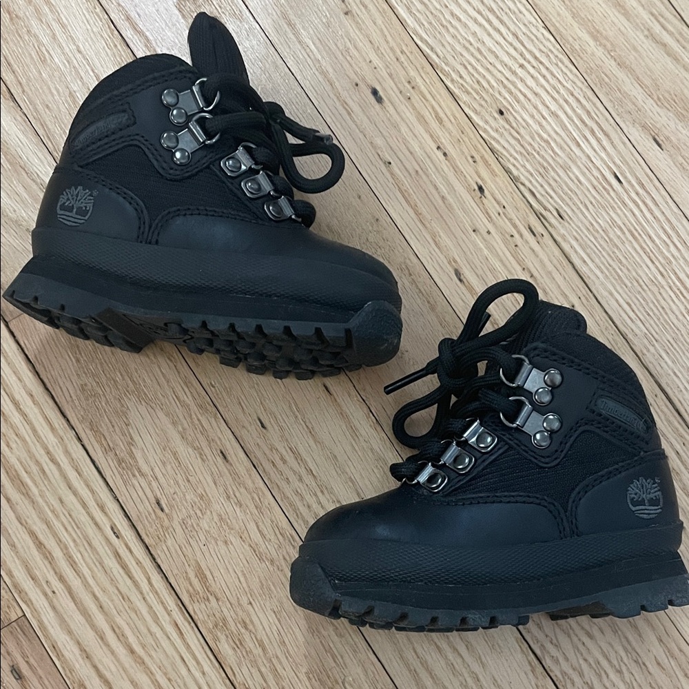Timberland Kids Black Lace-Up Boots